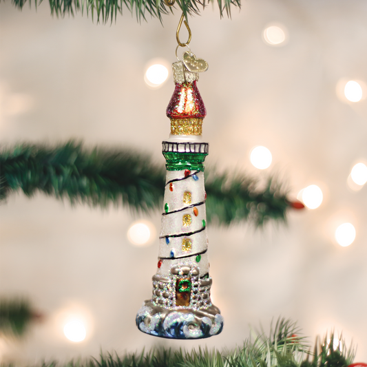 Holiday Lighthouse Ornament: 20039 / 12_8.8_6_11_L / 5 X 1.75 X 1.75