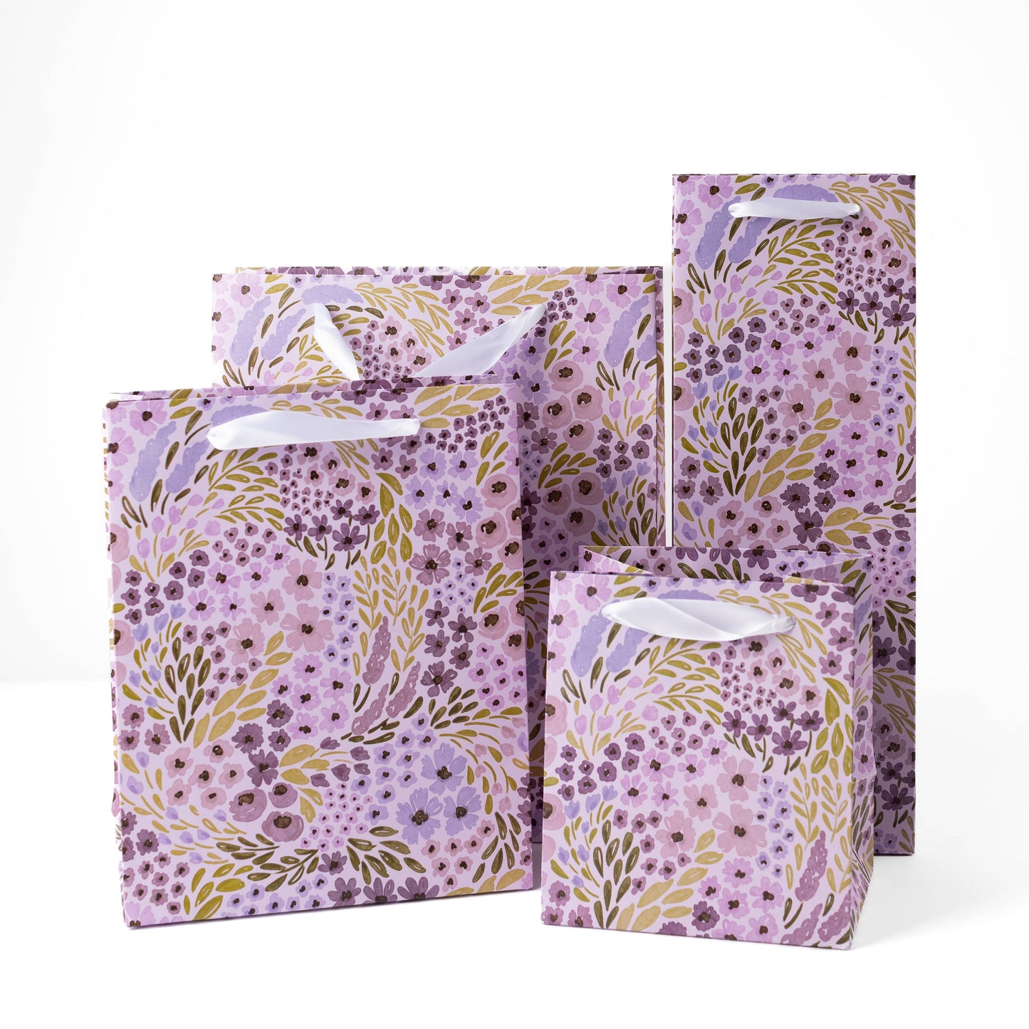 Lilac Floral Gift Bag: Large