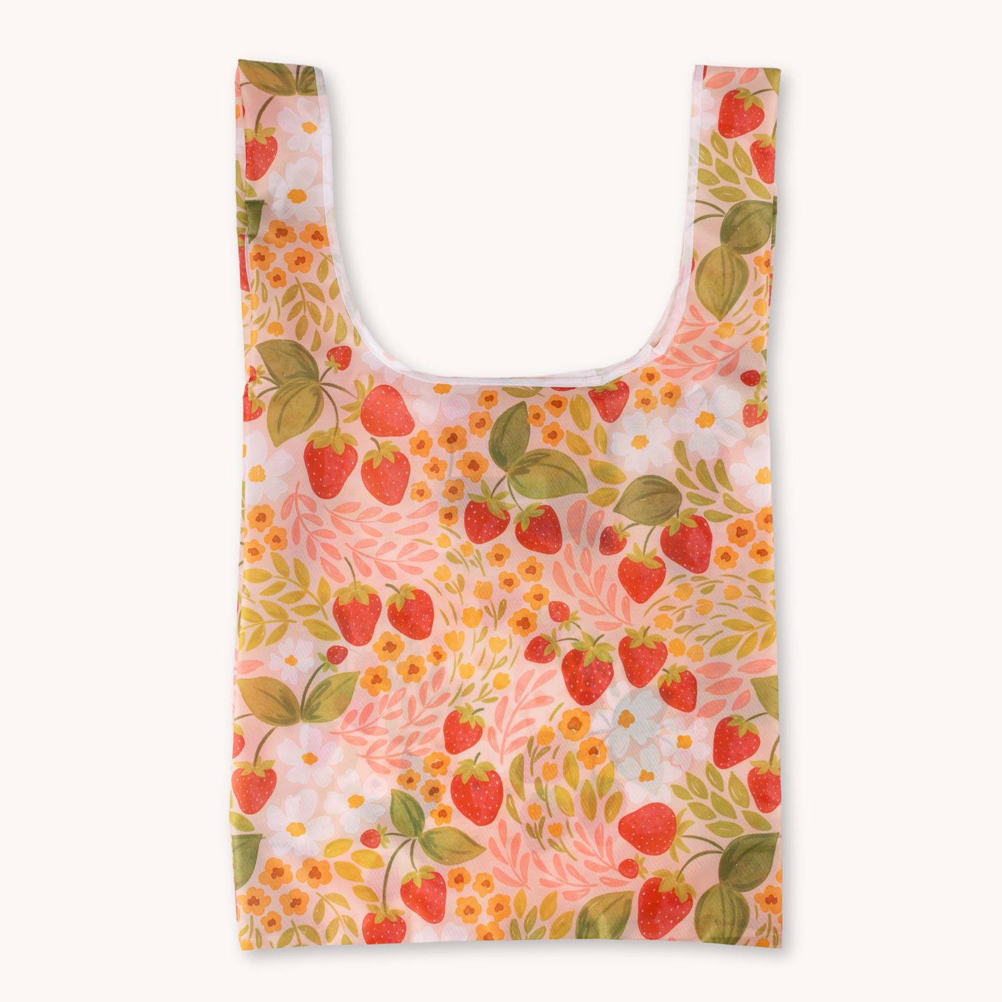 Strawberry Patch Reusable Bag: Regular