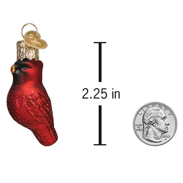 Mini Red Cardinal Ornament: 85750 / 12_4_6_5 / 2.25 X 1 X 1.25