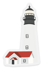 Clear Lighthouse Sticker 1.7x3in
