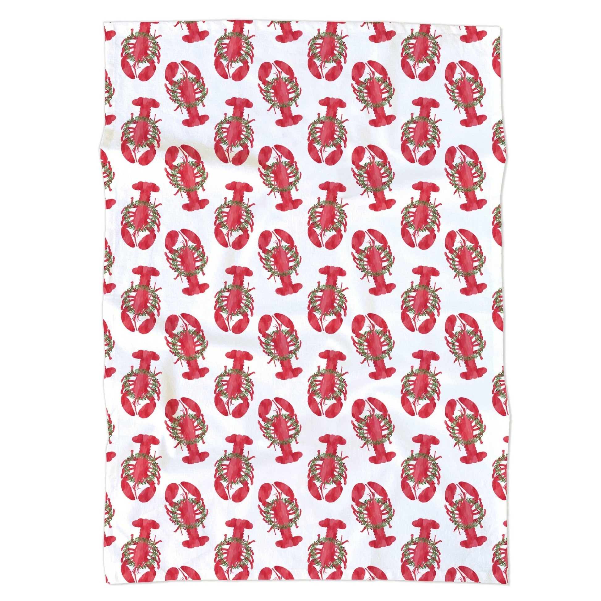 Holiday Lobsters Kitchen Tea Towel | Lobster Dish Towel - kennedy and co