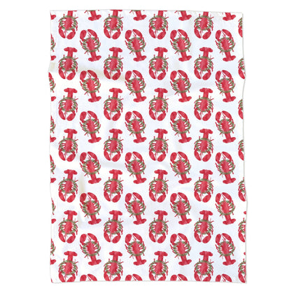 Holiday Lobsters Kitchen Tea Towel | Lobster Dish Towel - kennedy and co
