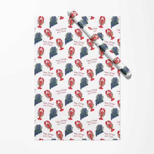 Maine Holiday Gift Wrap | Happy Holidays from Maine - kennedy and co