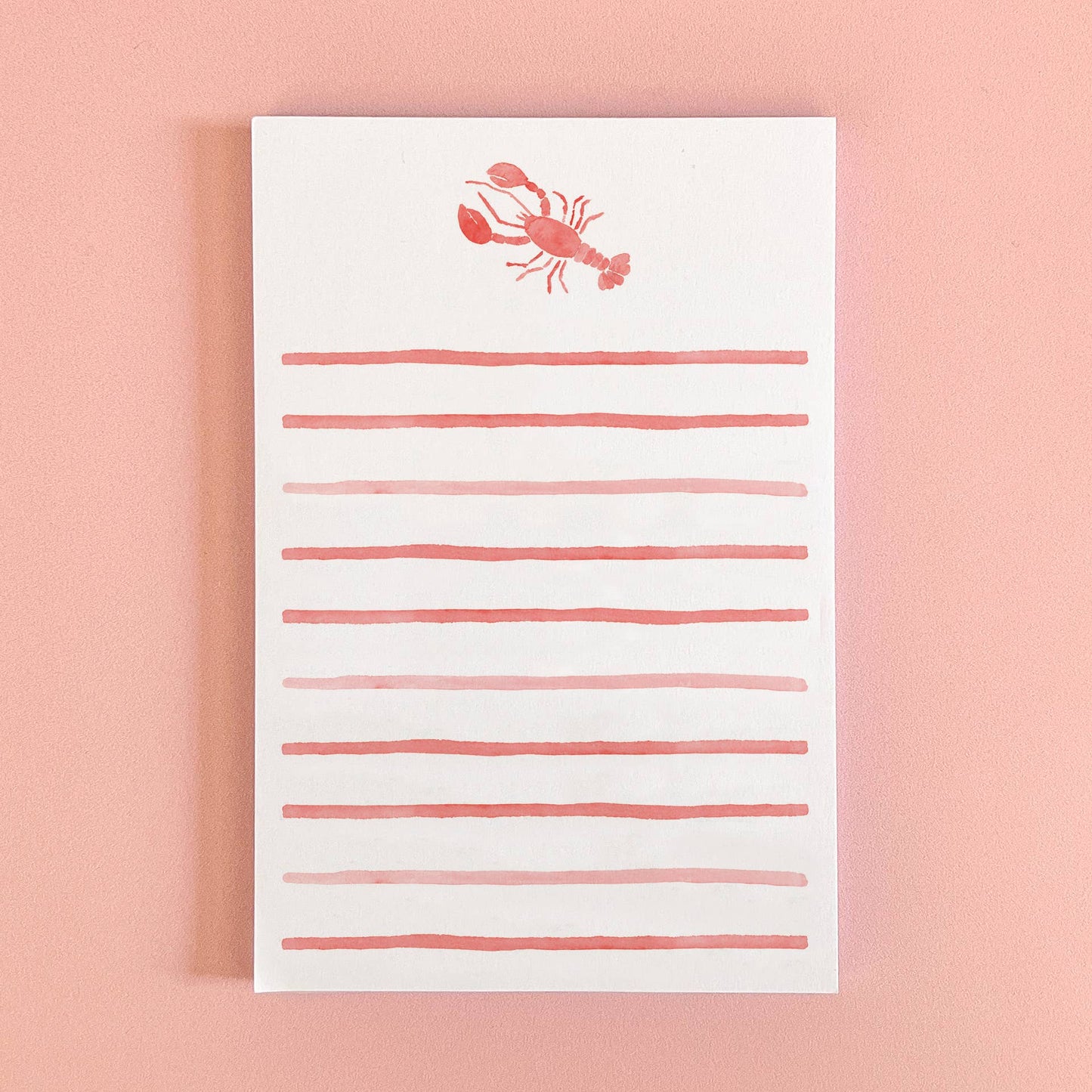 Watercolor Lobster Notepad | Coastal Watercolor Notepad - kennedy and co