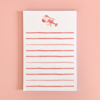 Watercolor Lobster Notepad | Coastal Watercolor Notepad - kennedy and co