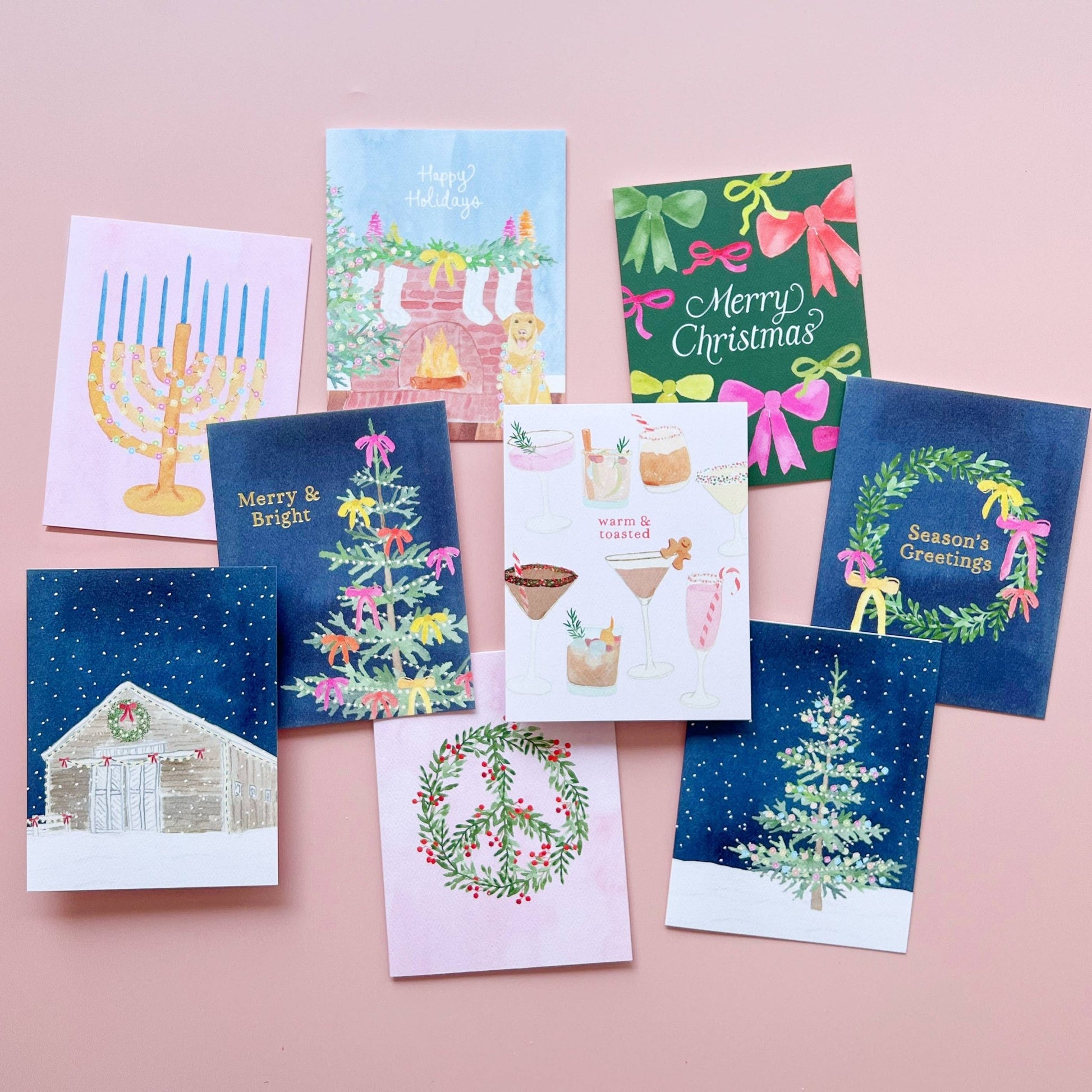 Whimsical Holiday Barn Greeting Card | Season's Greetings - kennedy and co