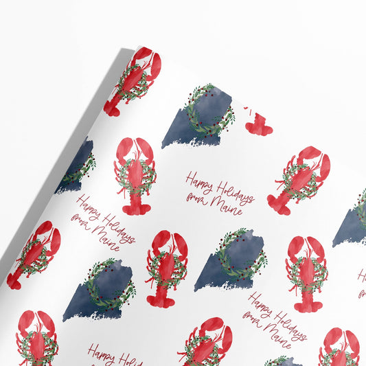 Maine Holiday Gift Wrap | Happy Holidays from Maine - kennedy and co