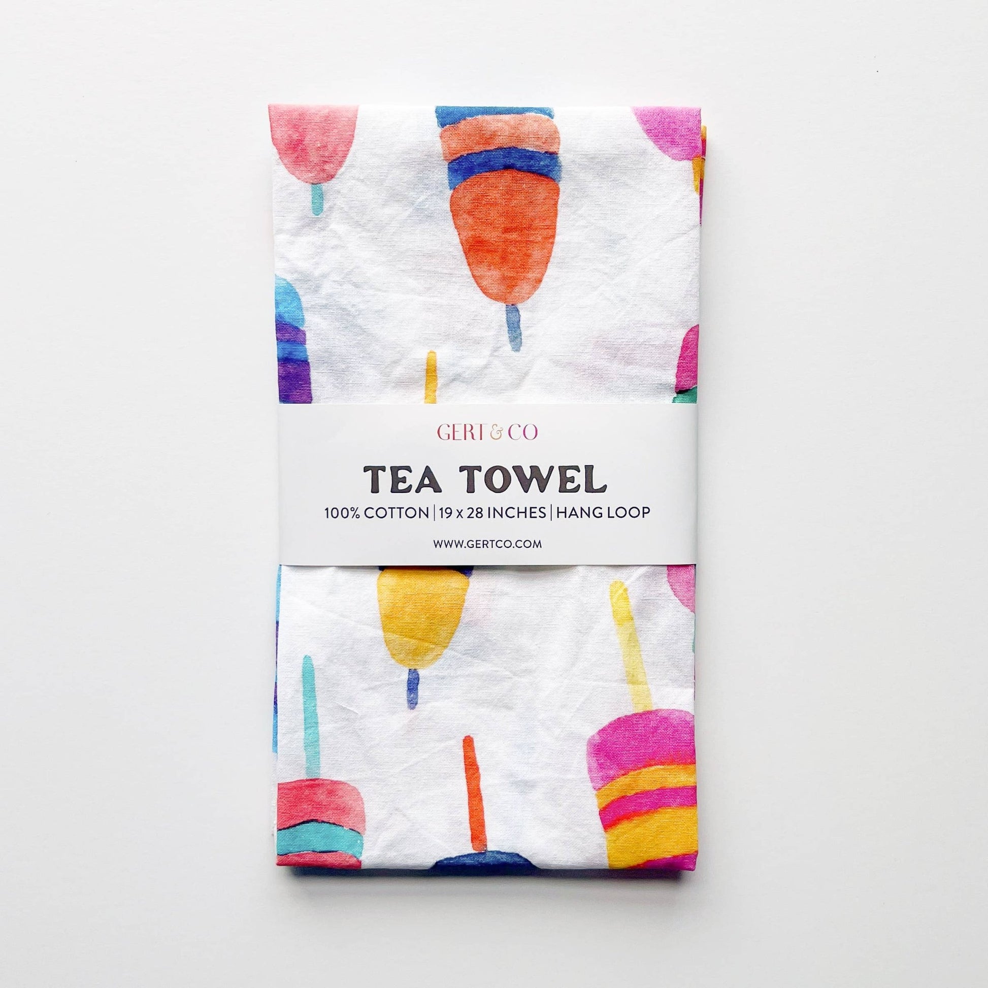 Colorful Buoys Kitchen Towel | Lobster Buoy Tea Towel - kennedy and co