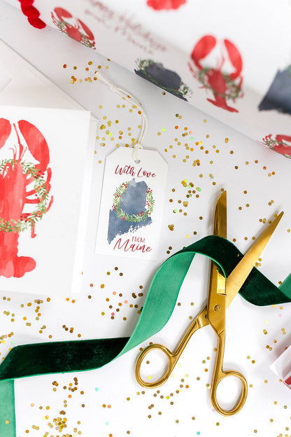 'With Love from Maine' Holiday Gift Tags | Maine Christmas - kennedy and co