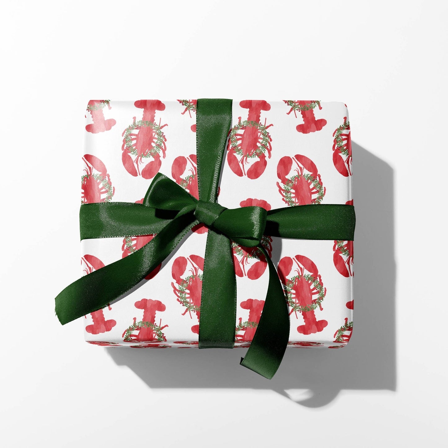 Holiday Lobster Gift Wrap | Coastal Christmas Lobster Wrap - kennedy and co