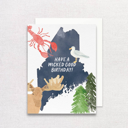 Maine Birthday Greeting Card | Have a Wicked Good Birthday - kennedy and co
