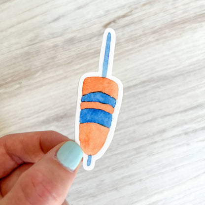 Orange and Blue Buoy Sticker | Coastal Sticker | 1" x 3" - kennedy and co