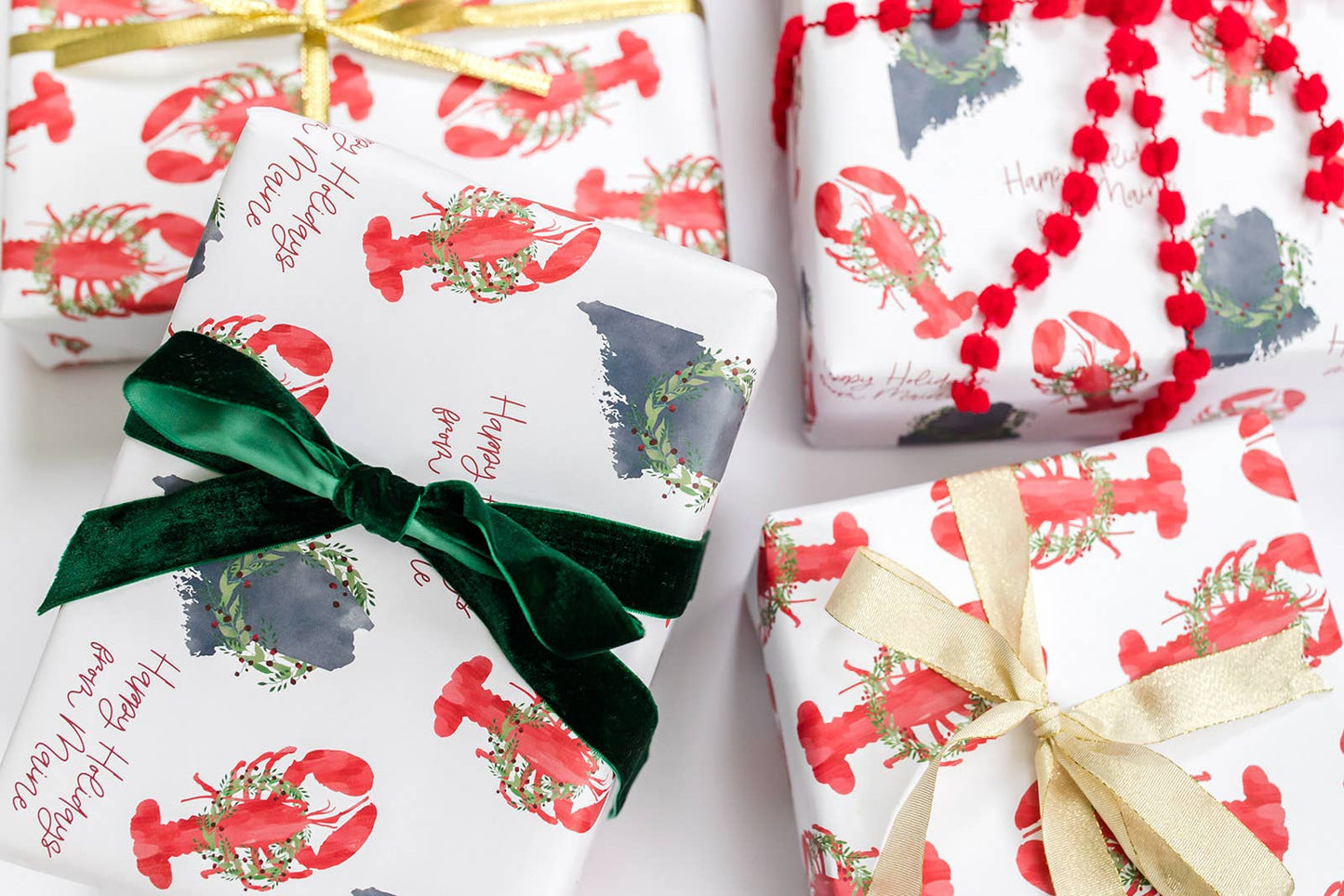 Maine Holiday Gift Wrap | Happy Holidays from Maine - kennedy and co