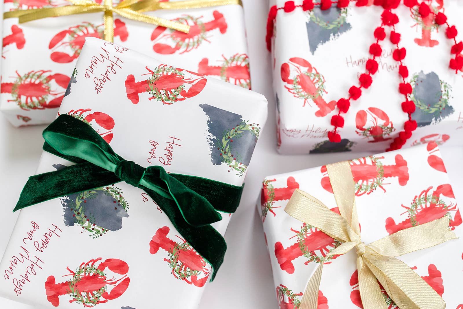 Maine Holiday Gift Wrap | Happy Holidays from Maine - kennedy and co
