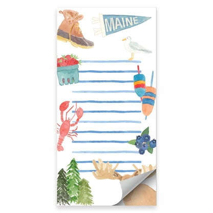 Maine Notepad | Maine Icons Notepad | 4"x8" Maine Market Pad - kennedy and co
