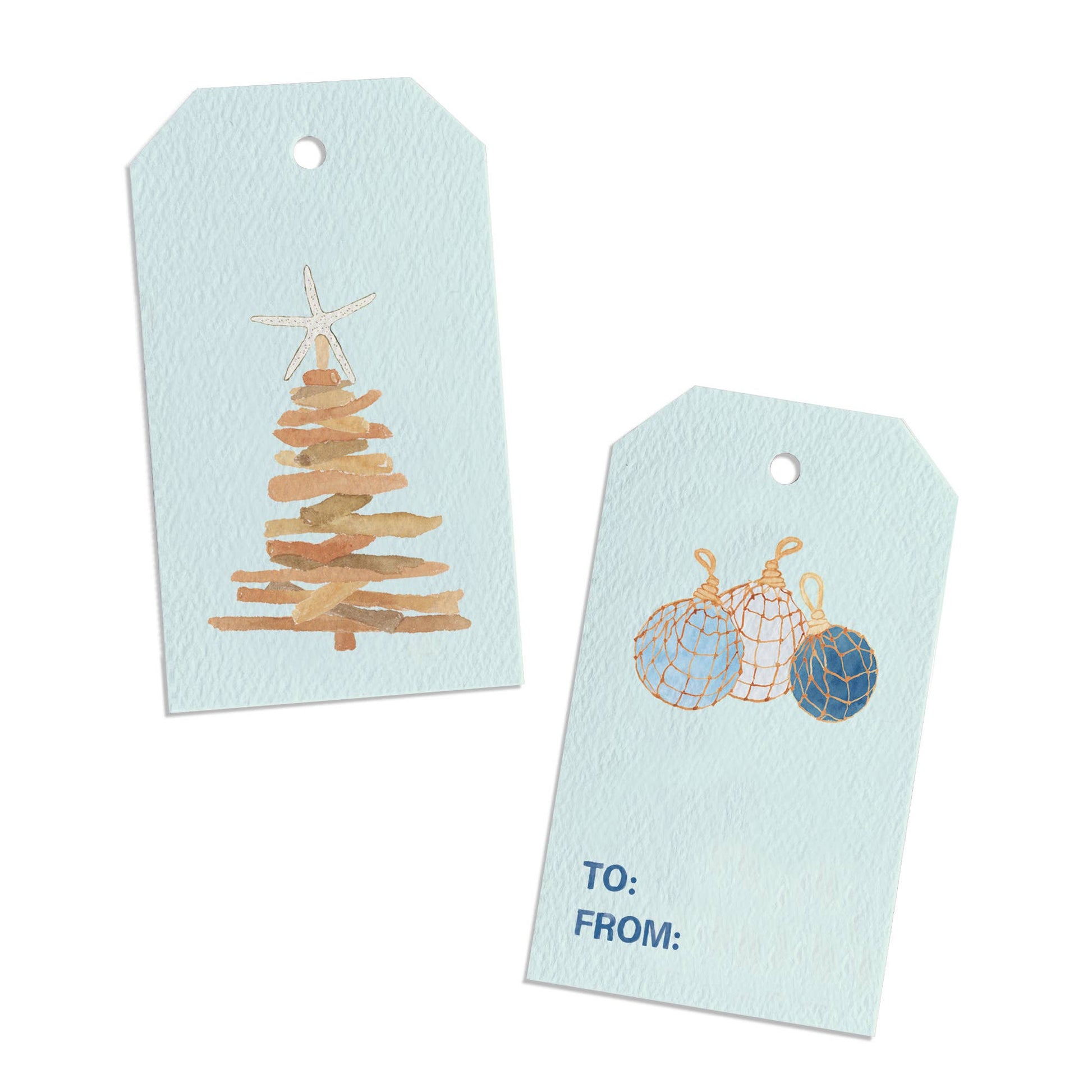 Driftwood Christmas Tree Holiday Gift Tags, Set of 8 - kennedy and co