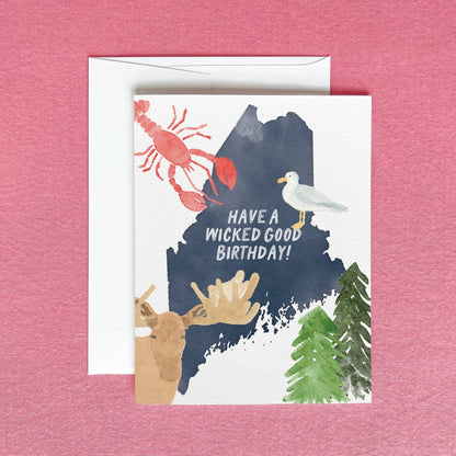Maine Birthday Greeting Card | Have a Wicked Good Birthday - kennedy and co