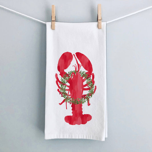 Holiday Lobster Kitchen Tea Towel | Lobster Kitchen Towel - kennedy and co