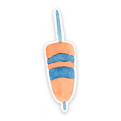 Orange and Blue Buoy Sticker | Coastal Sticker | 1" x 3" - kennedy and co