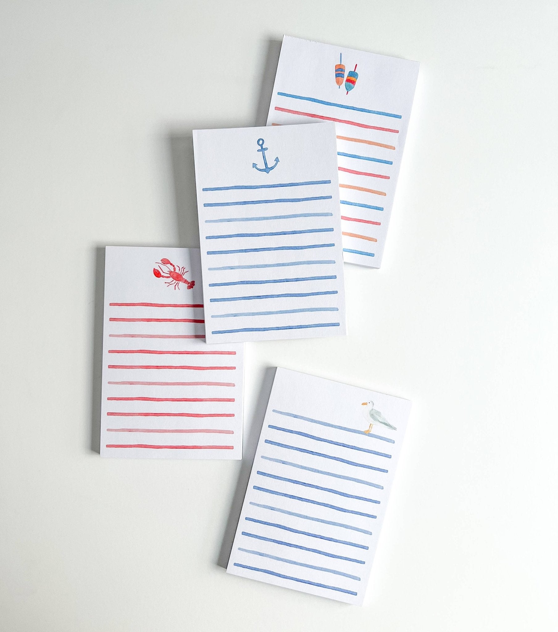 Watercolor Lobster Notepad | Coastal Watercolor Notepad - kennedy and co
