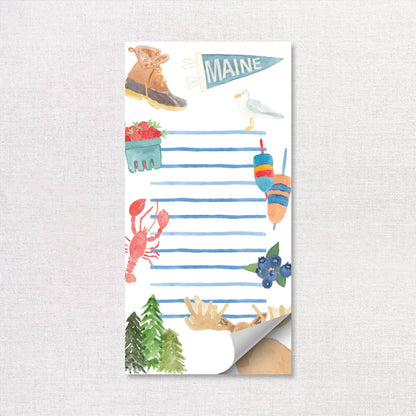 Maine Notepad | Maine Icons Notepad | 4"x8" Maine Market Pad - kennedy and co