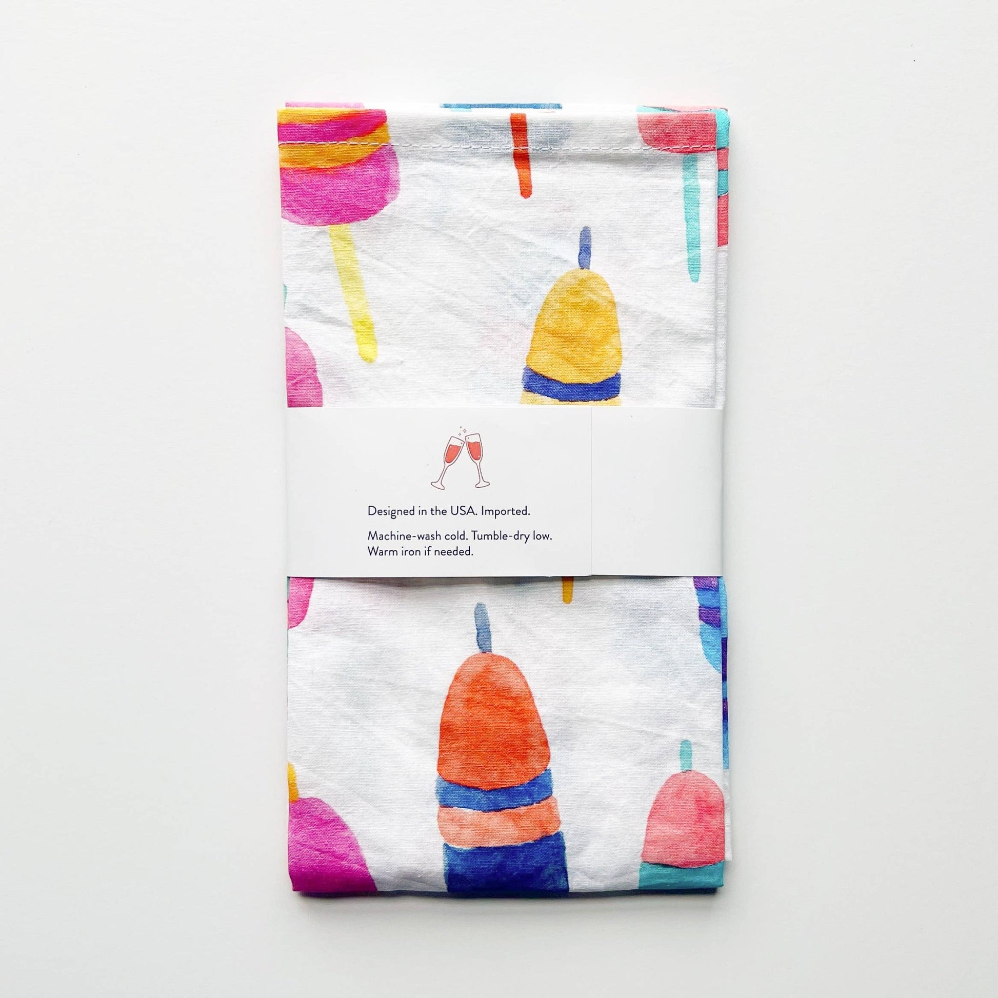 Colorful Buoys Kitchen Towel | Lobster Buoy Tea Towel - kennedy and co