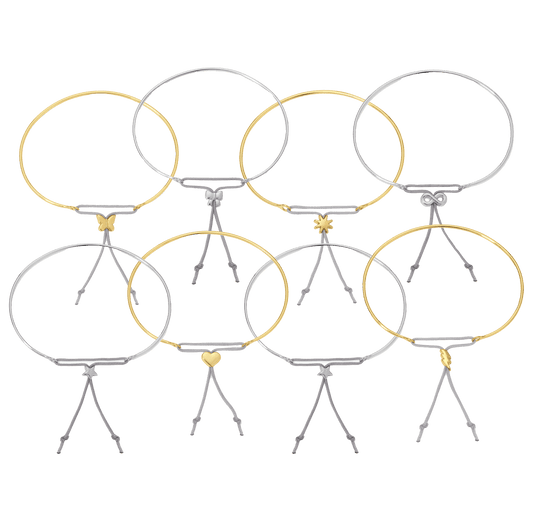 Reminder Bracelet Assortment - 4 pieces each of 8 styles - 32 pieces total (no display) - kennedy and co