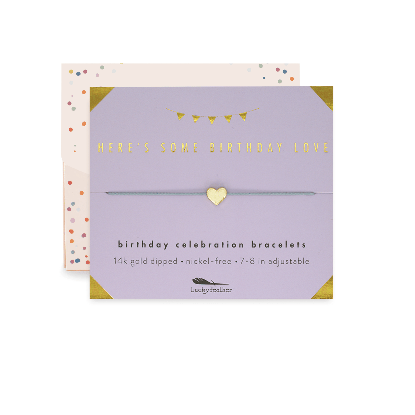 Birthday Bracelet + Envelope - 'Here's Some Birthday Love!': Yellow Gold - kennedy and co