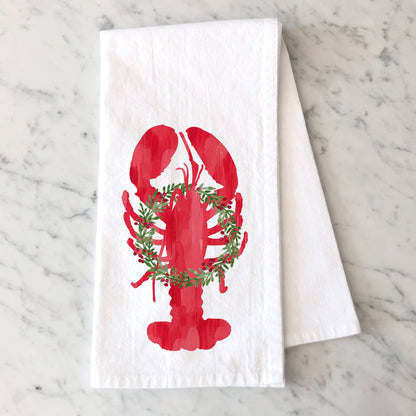 Holiday Lobster Kitchen Tea Towel | Lobster Kitchen Towel - kennedy and co