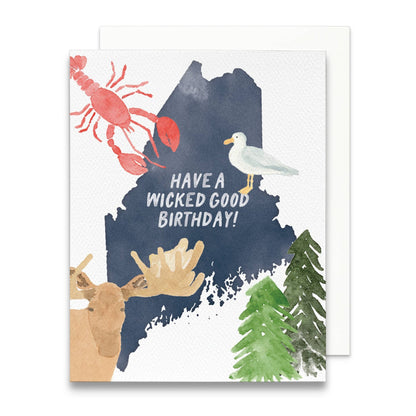 Maine Birthday Greeting Card | Have a Wicked Good Birthday - kennedy and co
