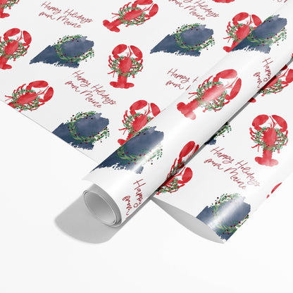 Maine Holiday Gift Wrap | Happy Holidays from Maine - kennedy and co