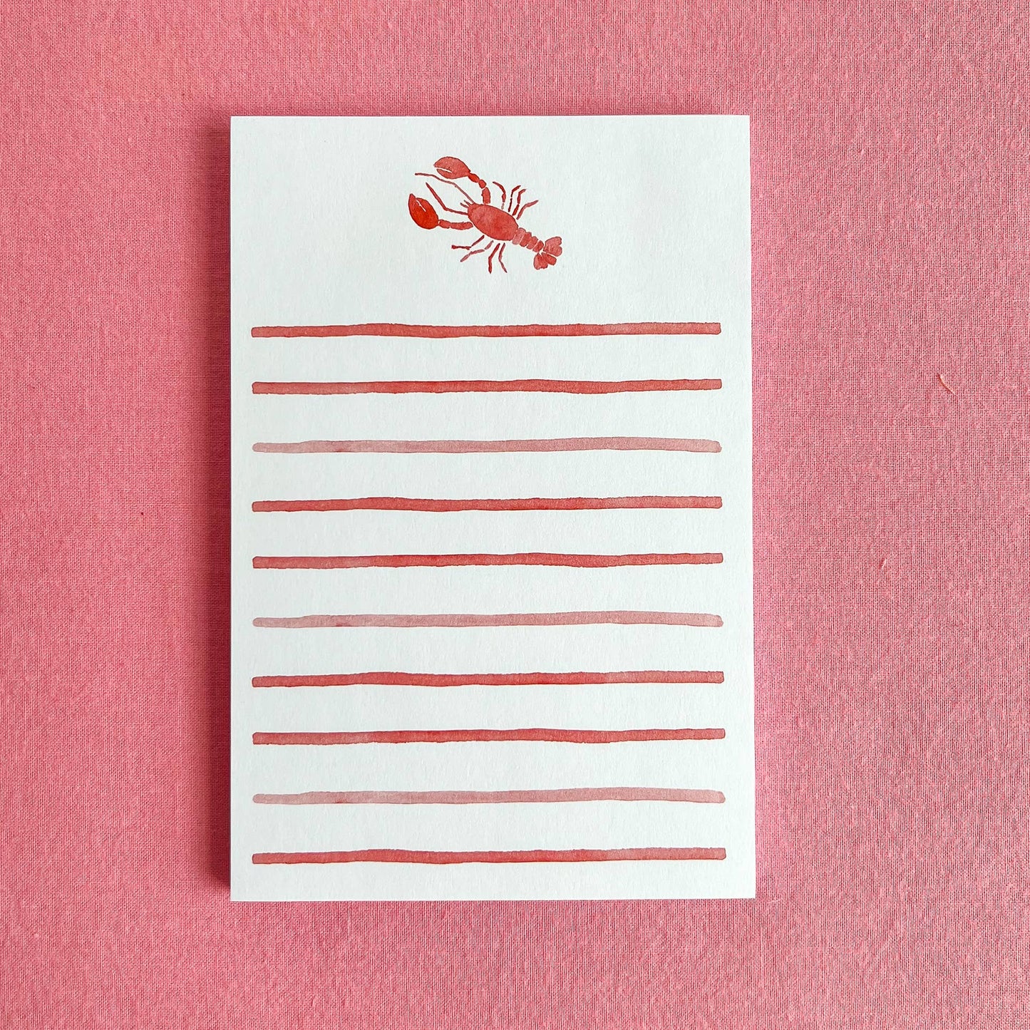 Watercolor Lobster Notepad | Coastal Watercolor Notepad - kennedy and co