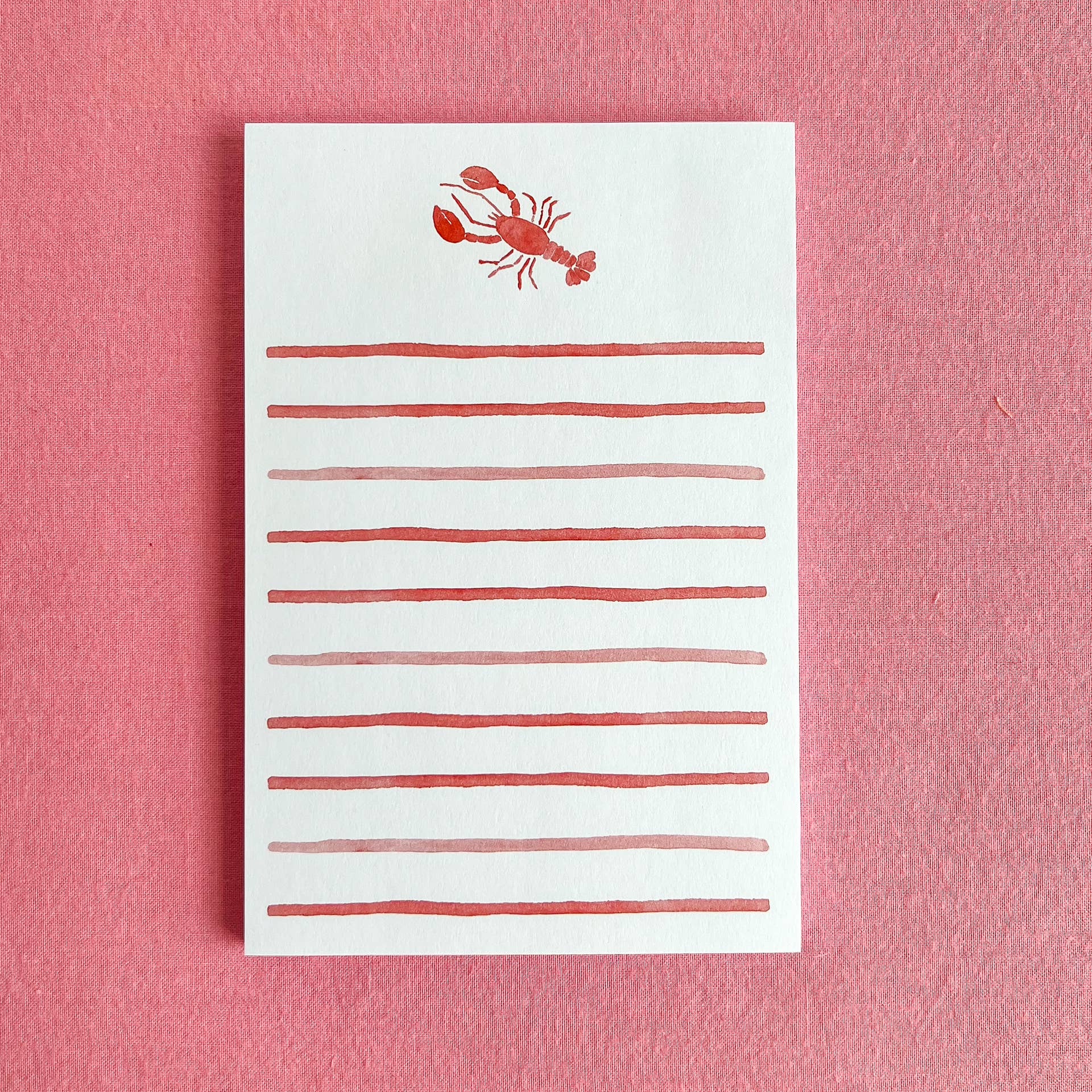 Watercolor Lobster Notepad | Coastal Watercolor Notepad - kennedy and co